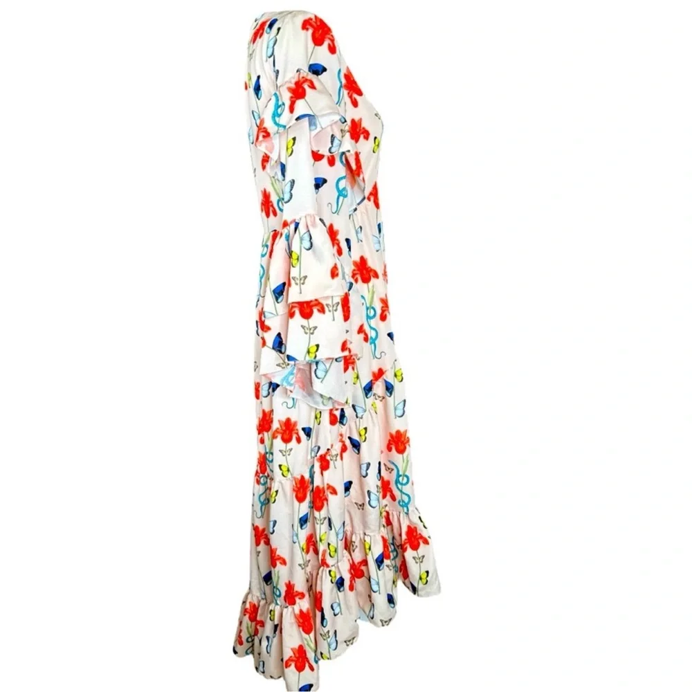 BORGO DE NOR Luna High-Low Midi Dress, Size 10. - Picture 4 of 12